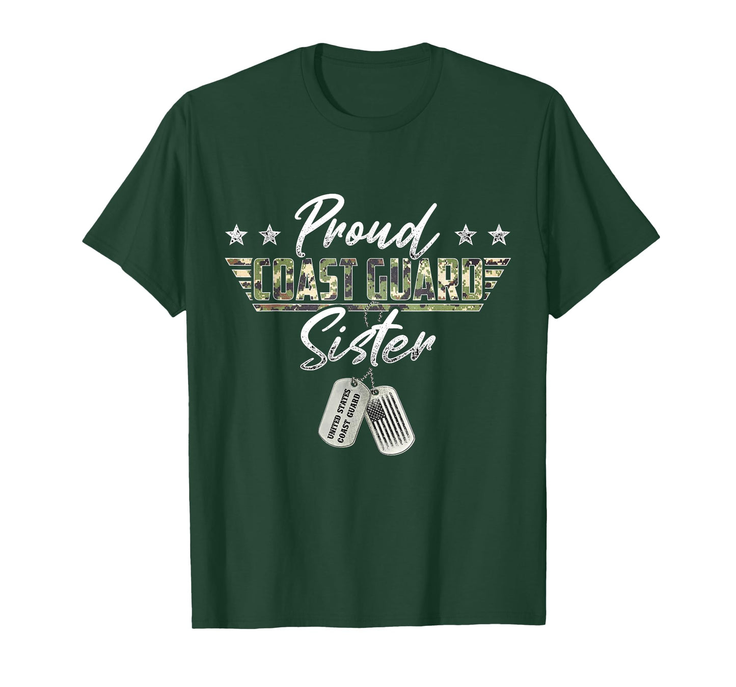 Proud Coast Guard Sister American Military Gifts T-Shirt