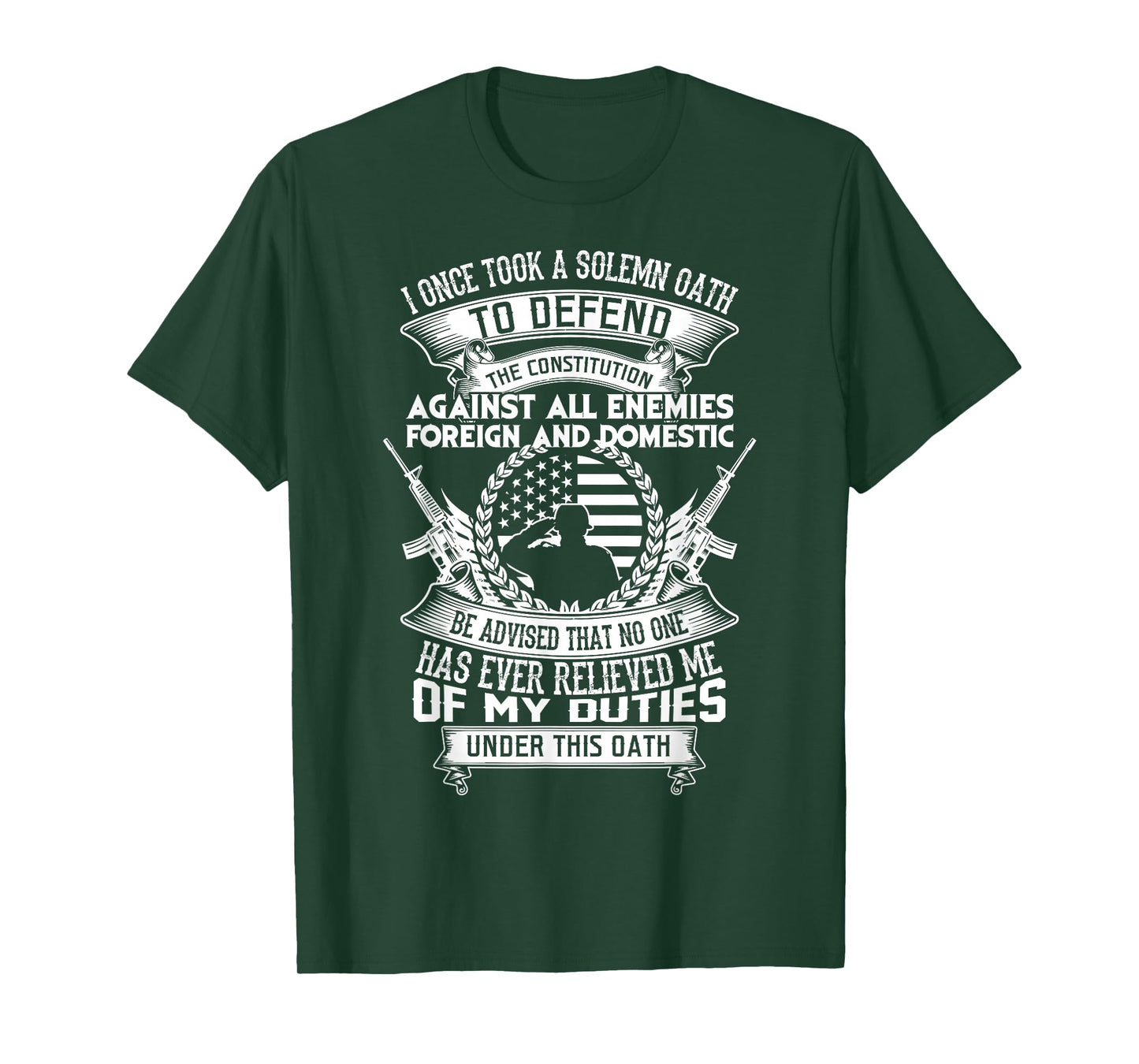 American Oath Defend The Constitution Army Veteran T-Shirt