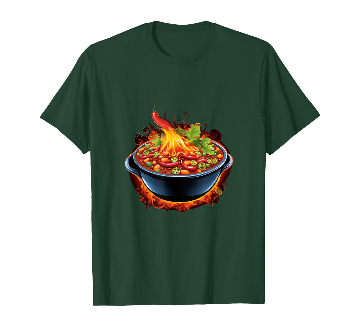 Chili Pepper Steaming Chili Bowl Spicy Pepper T-Shirt