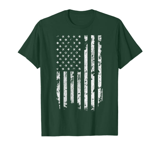 Distressed White American Flag T-Shirt T-Shirt
