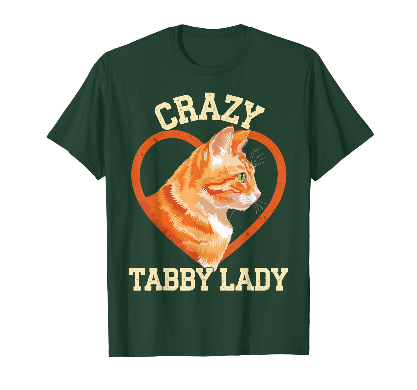 Crazy Tabby Lady Orange Tabby Cat Orange Cat T-Shirt