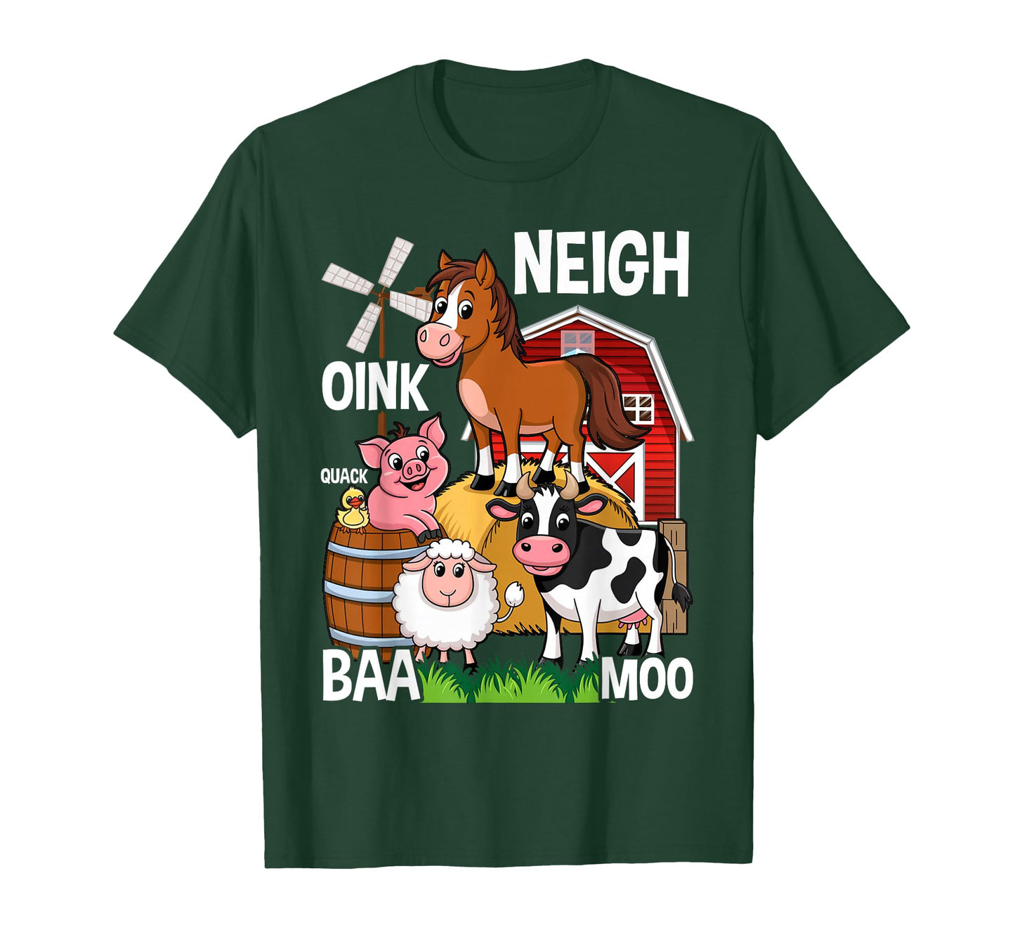Cute Farm Animals With Sounds T-Shirt