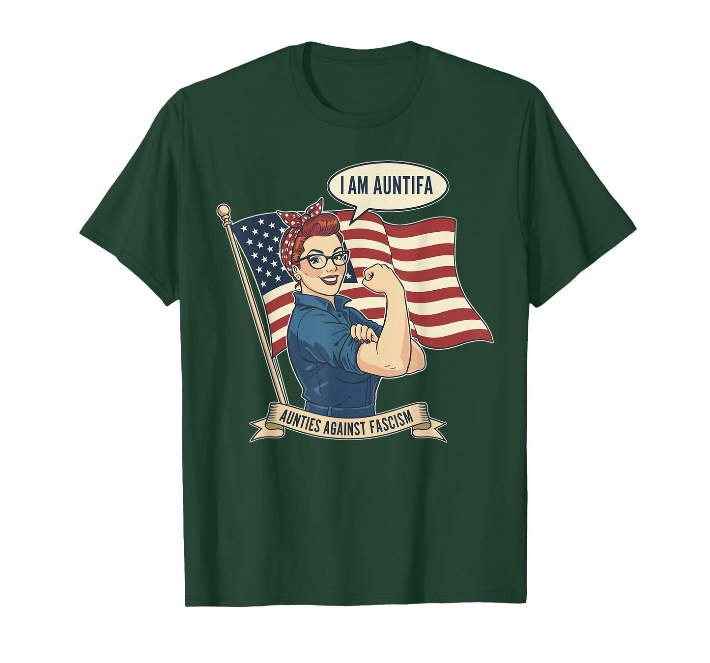 I Am Auntifa Aunties Against Fascism Aunt Tifa Pinup Girl T-Shirt