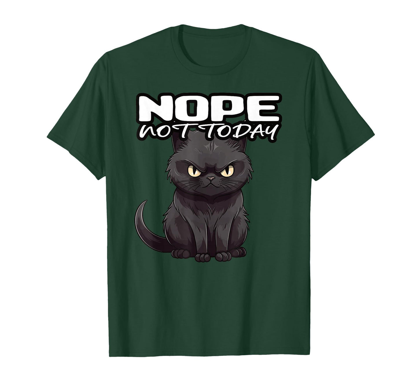 Retro Black Kitty I Retro Black Cat Nope Not Today T-Shirt