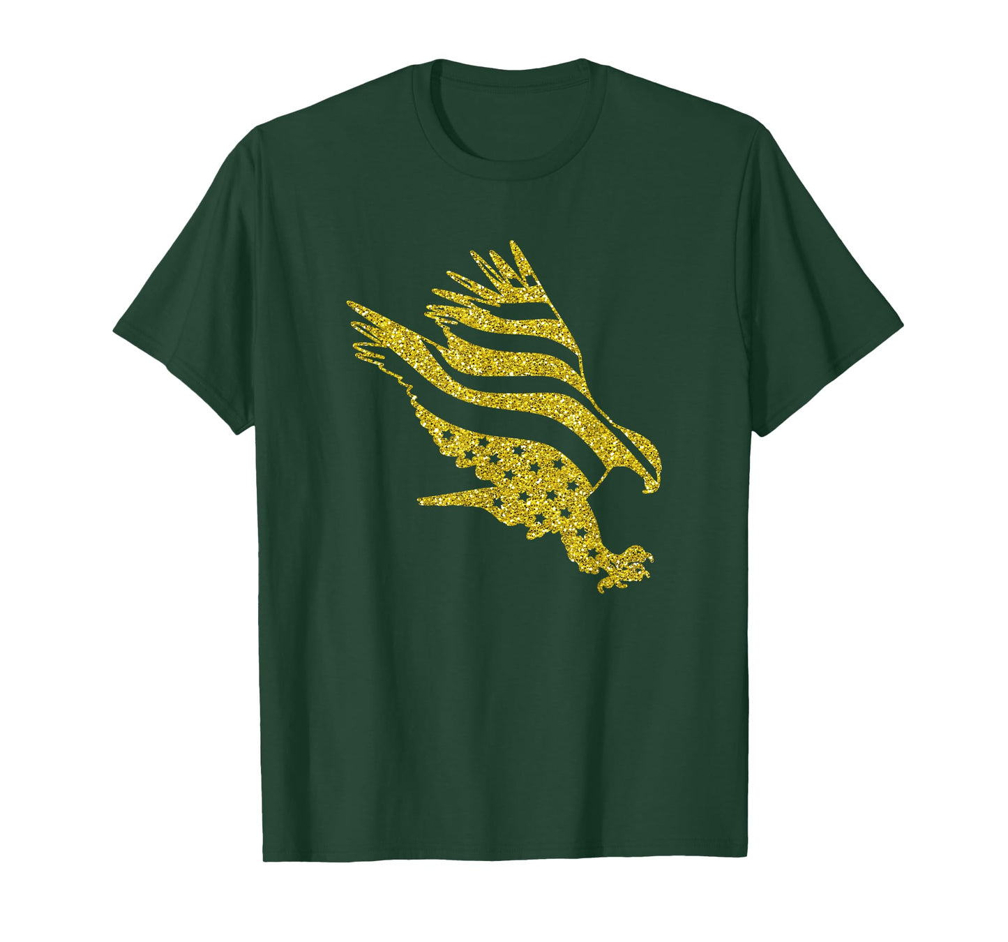 Patriotic T-Shirt Golden American Eagle Men Women Kids Gift T-Shirt