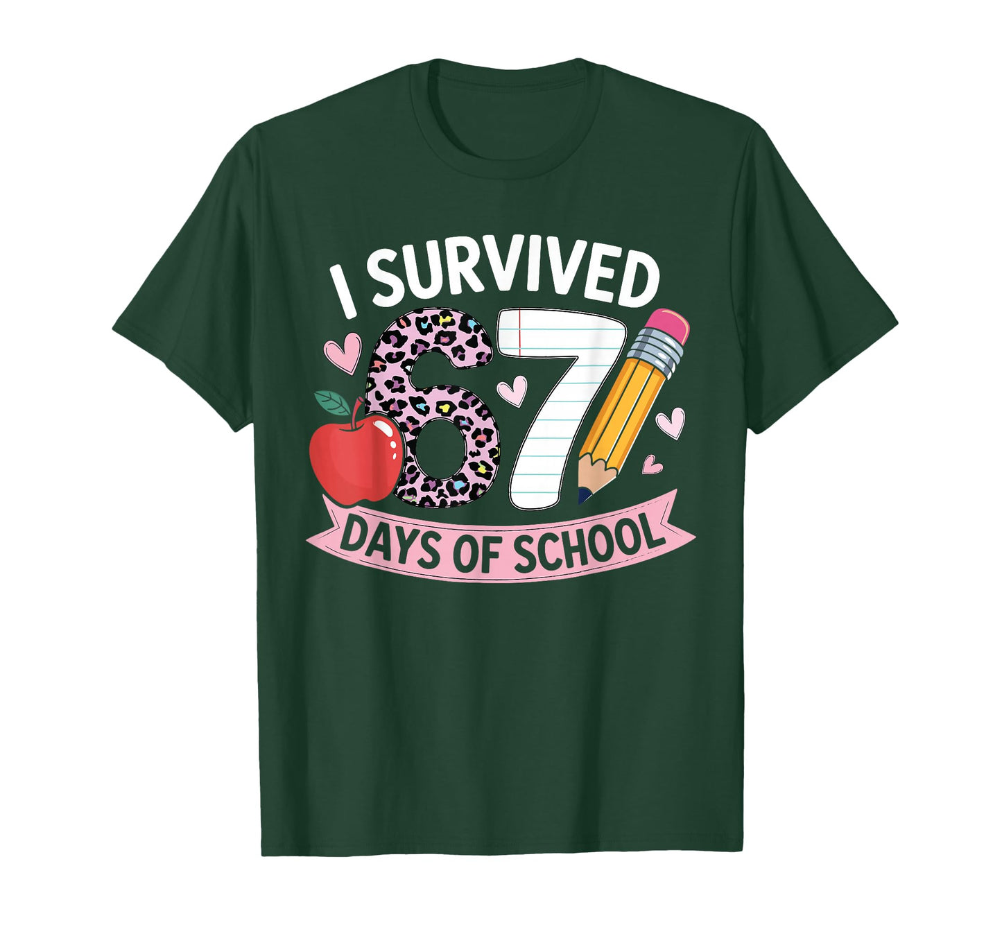 I Survived 67 Days of School Funny Meme Student Teacher T-Shirt