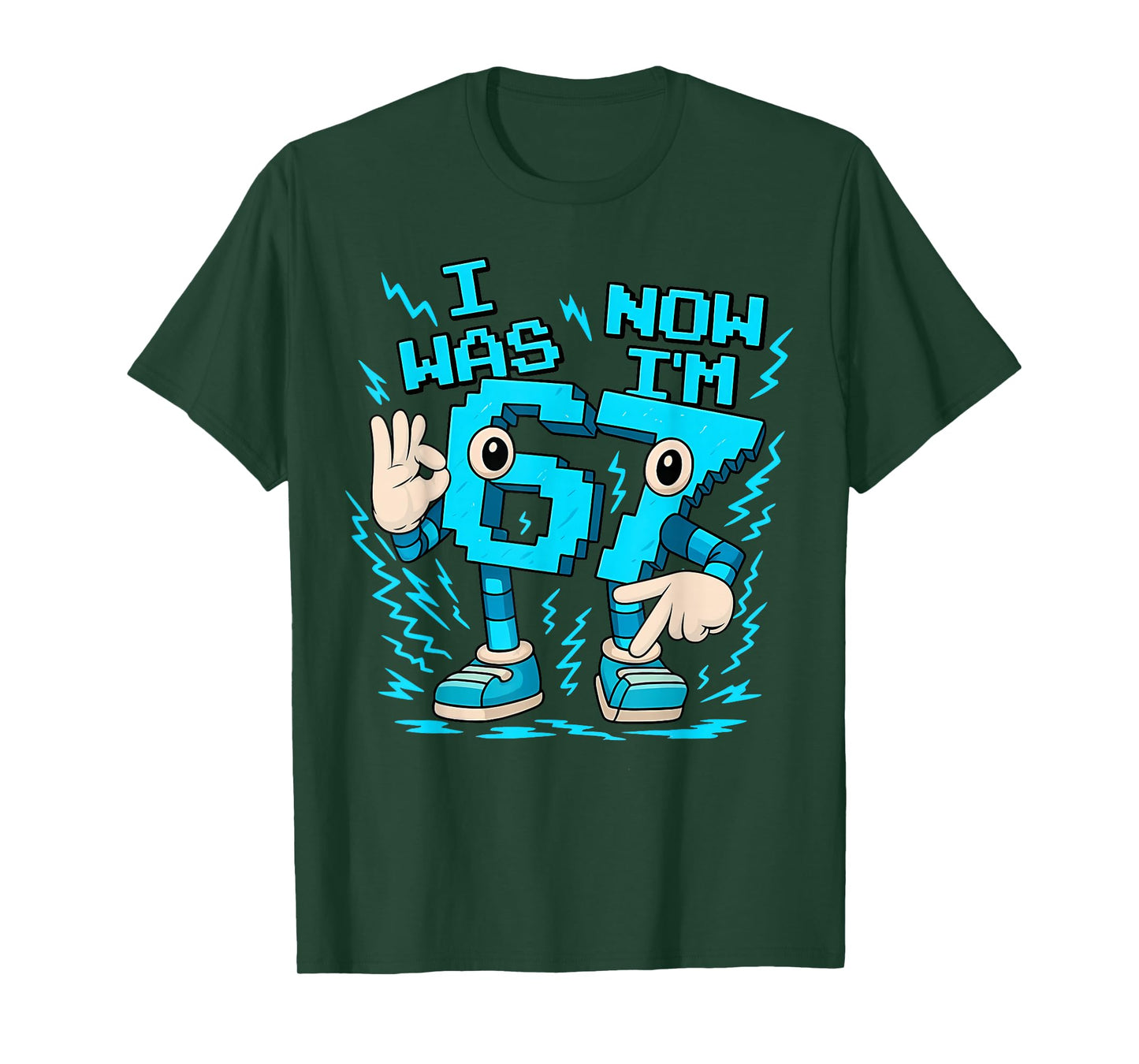 I was 6 Now I'm 7 67 Seven Year Old Birthday Girls Boys T-Shirt