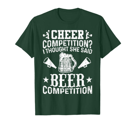 Cheer Dad Cheerleader Beer Competition Cheer Squad Papa T-Shirt