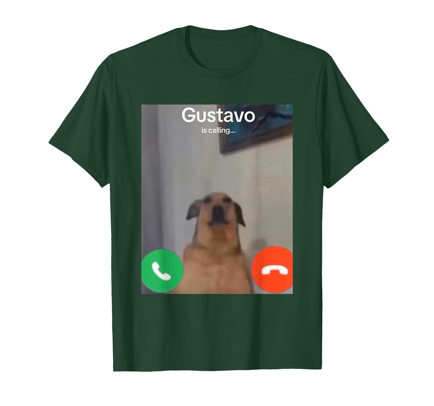 Gustavo The Dog is Calling Funny Meme Gen Z Alpha Brainrot T-Shirt