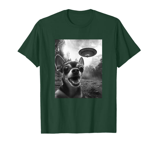 Alien UFO Funny Meme Chihuahua T-Shirt