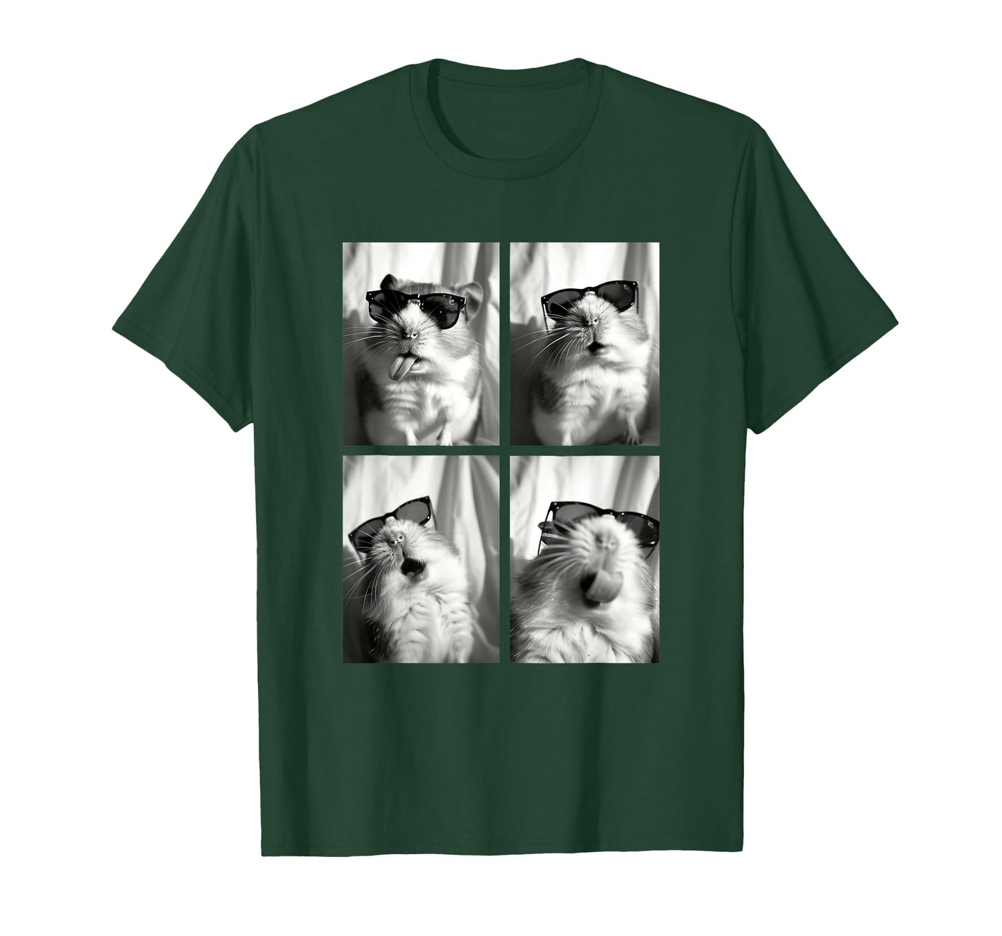 Funny Hamster with Sunglasses Cool Rodent Animal Meme T-Shirt