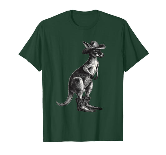 Country Cowboy Kangaroo Rodeo Cowgirl Western Australia T-Shirt
