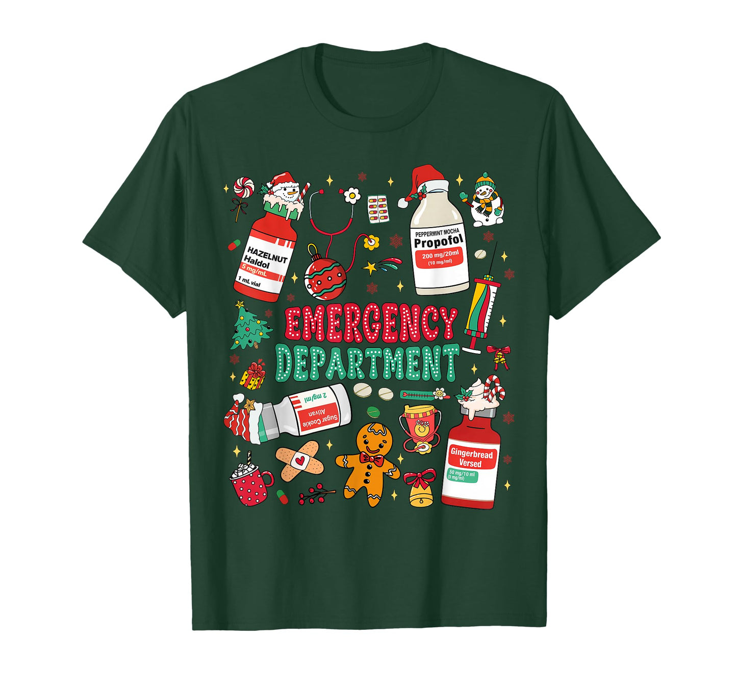 Christmas Emergency Room ER RN Nurse Department Healthcare T-Shirt