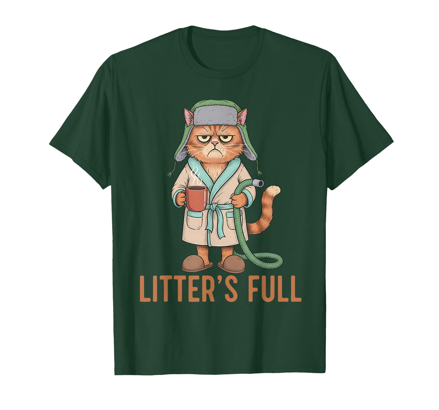 Funny Litter’s Full Cat Parody Cute Cat Lover Christmas Xmas T-Shirt