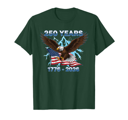 Eagle American Flag 250 Years Anniversary 1776-2026 T-Shirt