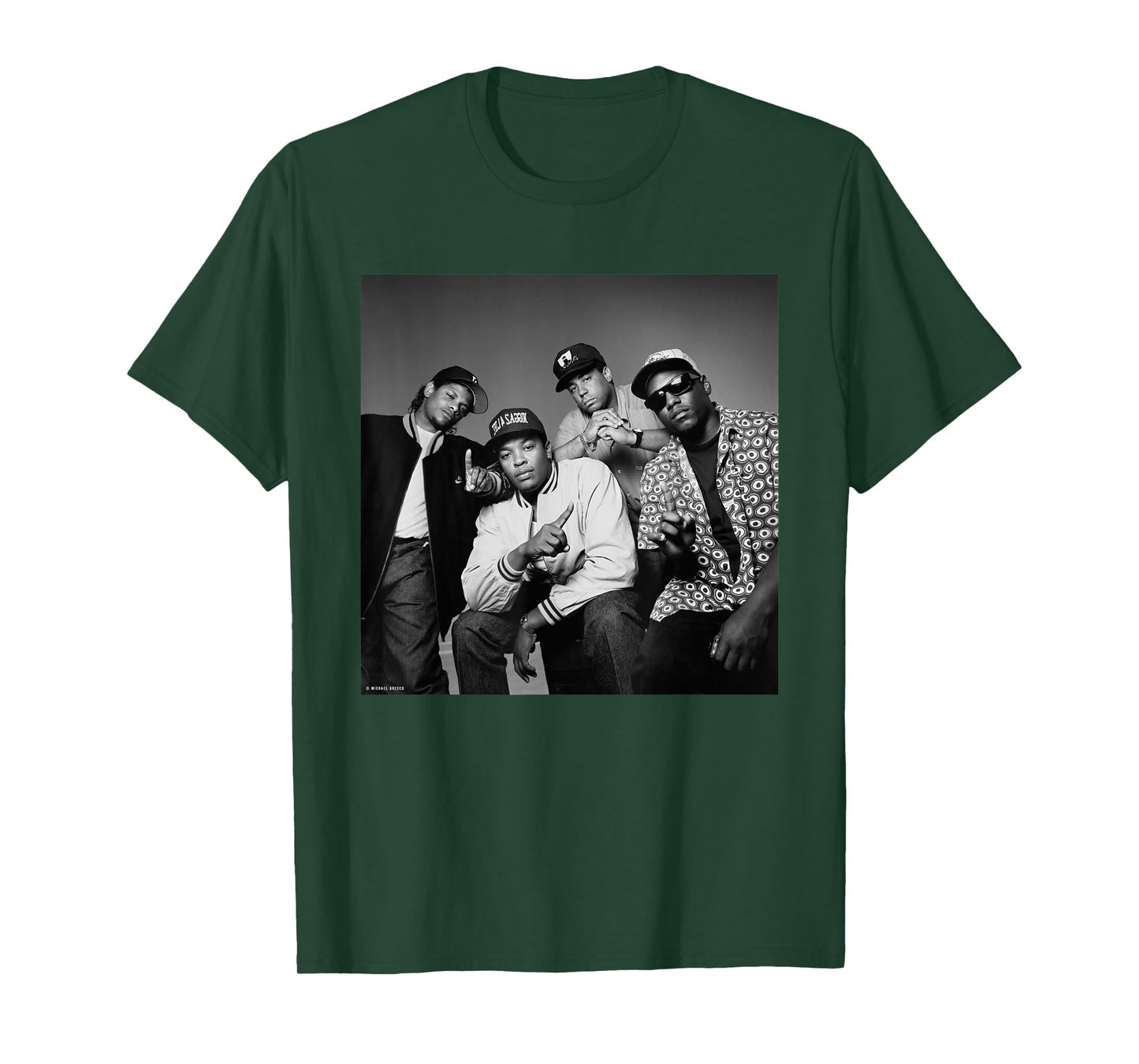NWA Easy-E Dr Dre DJ Yella MC Ren by Michael Grecco T-Shirt