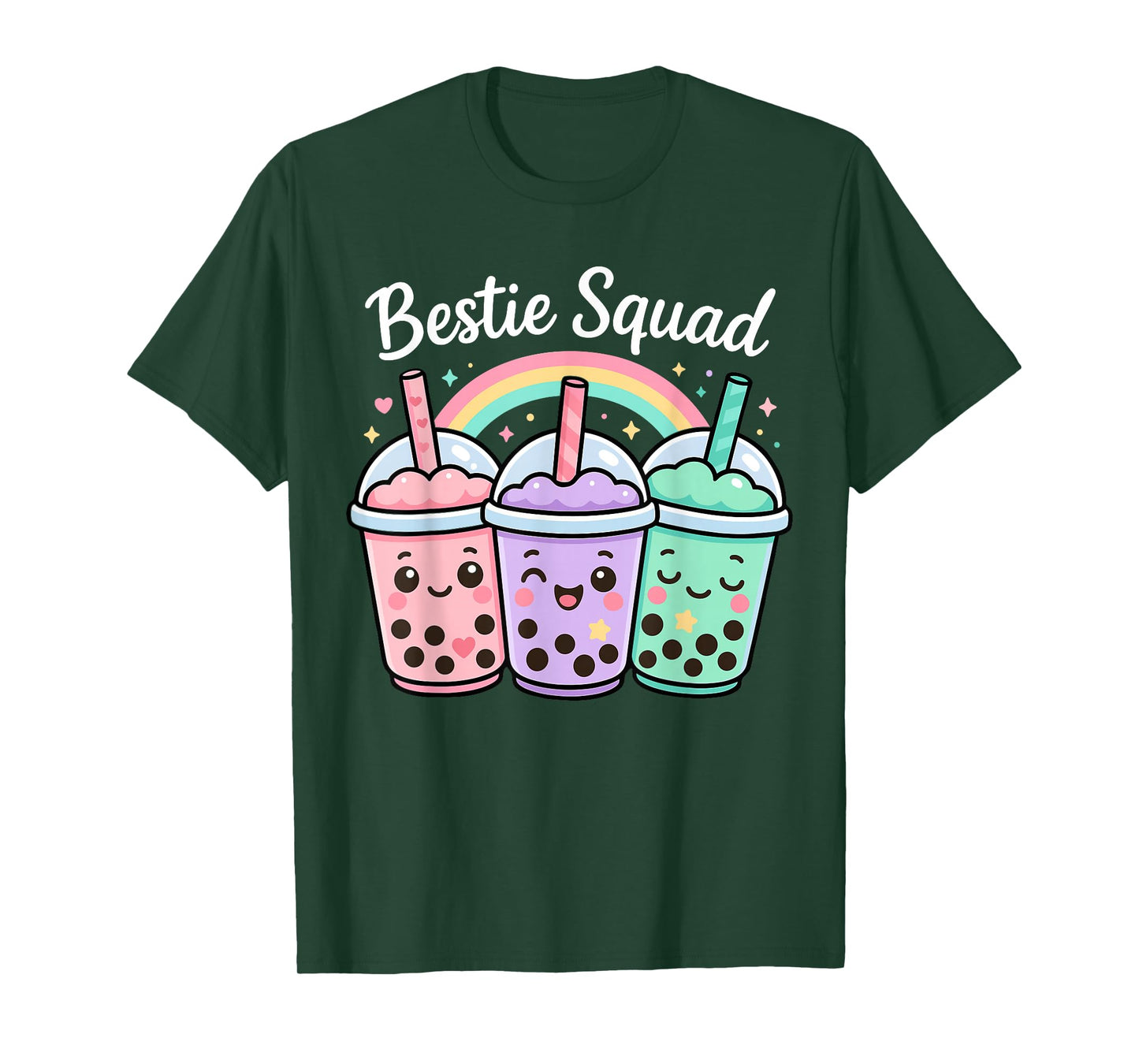 Bestie Squad Twin Day for Girls BFF Boba Tea Best Friend T-Shirt