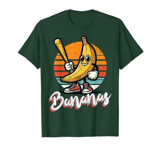 Banana Sunset Retro Fruit Boys Kids Men T-Shirt