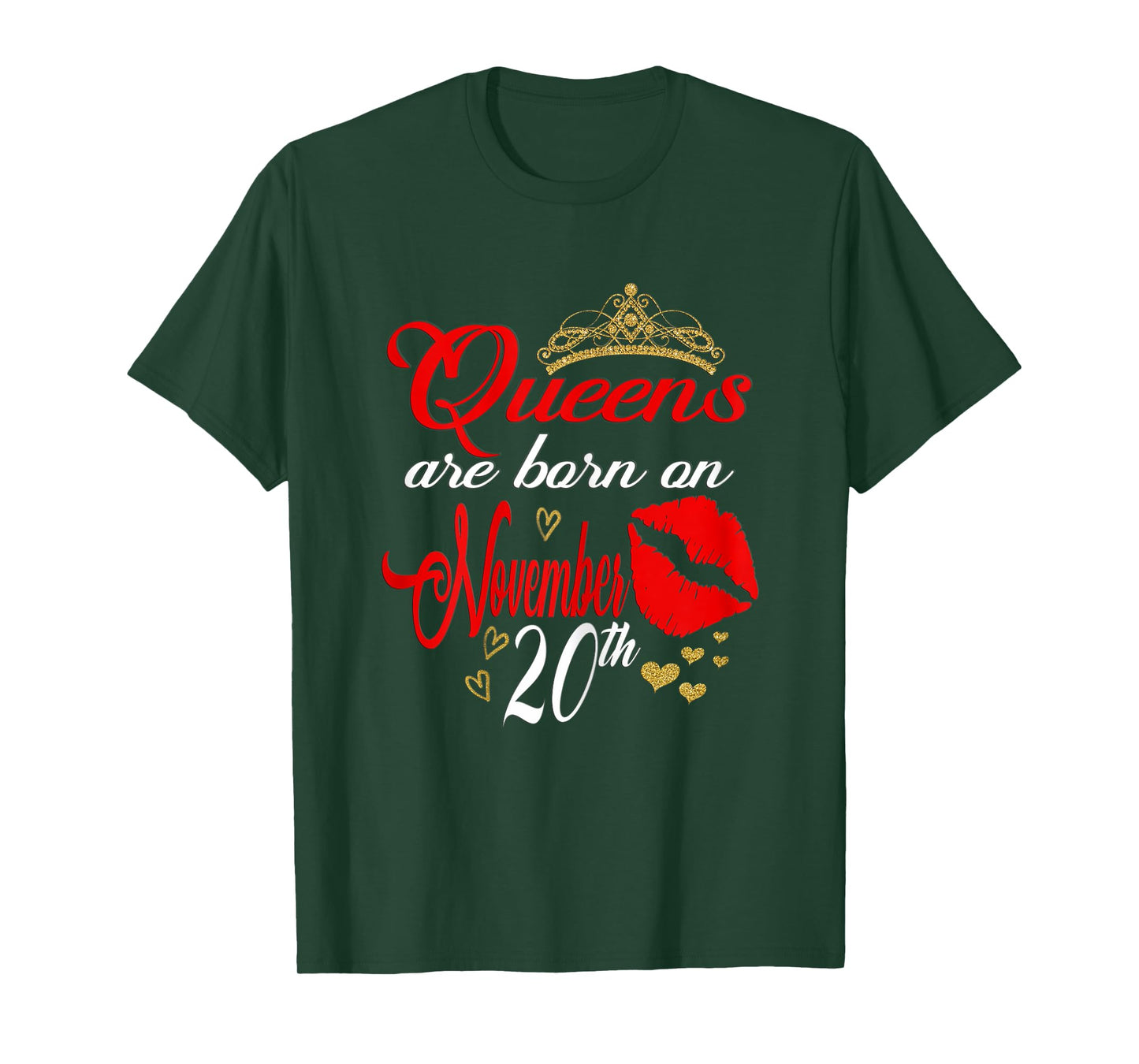 Womens Queens are Born on November 20th Scorpio Birthday Zodiac T-Shirt