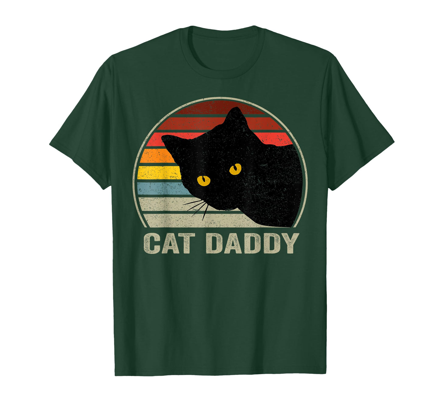 Cat Daddy Vintage Cat 80s Retro Style For Men, Cat Dad T-Shirt