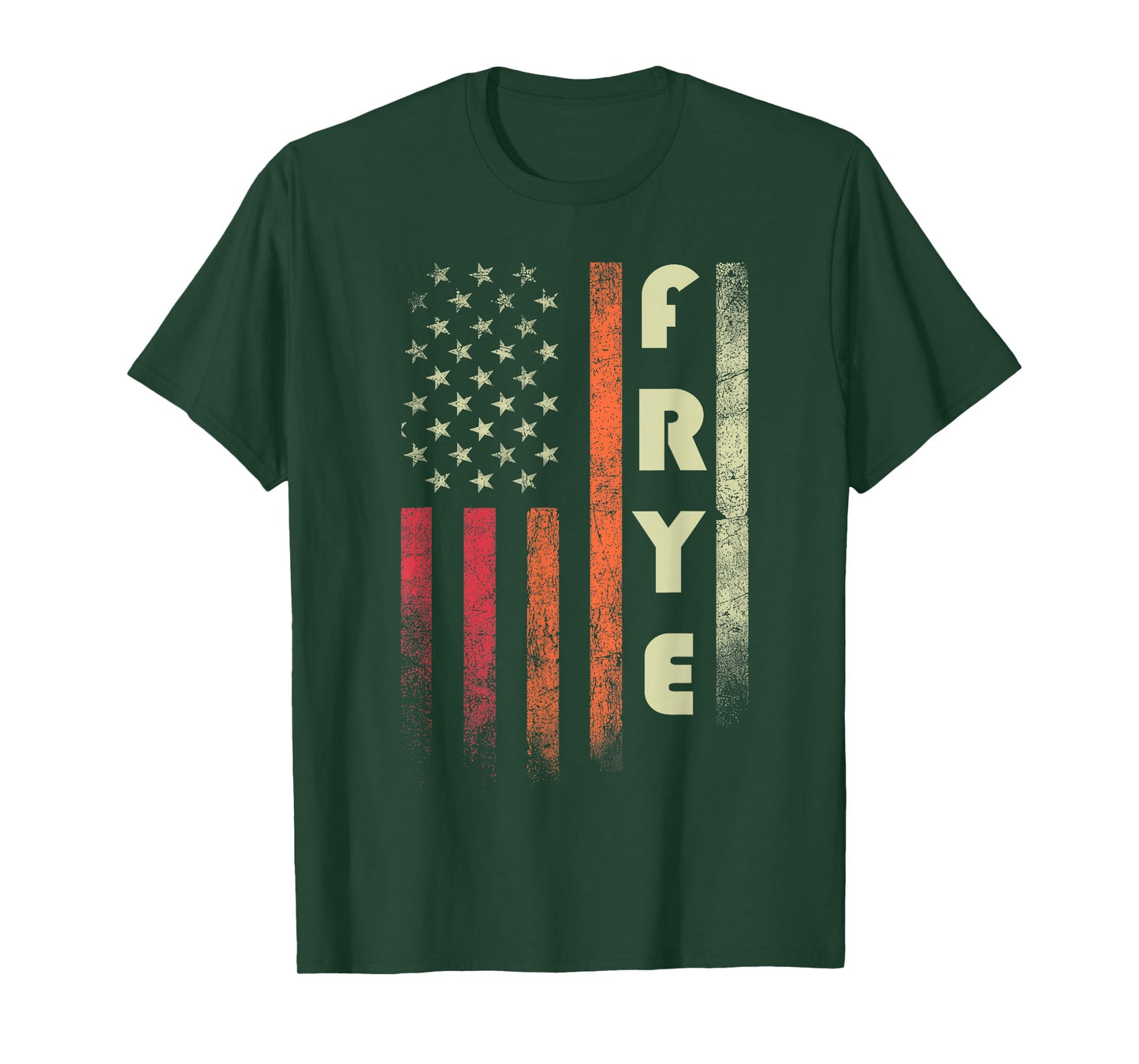 FRYE Surname Funny Retro Vintage Birthday American Flag T-Shirt