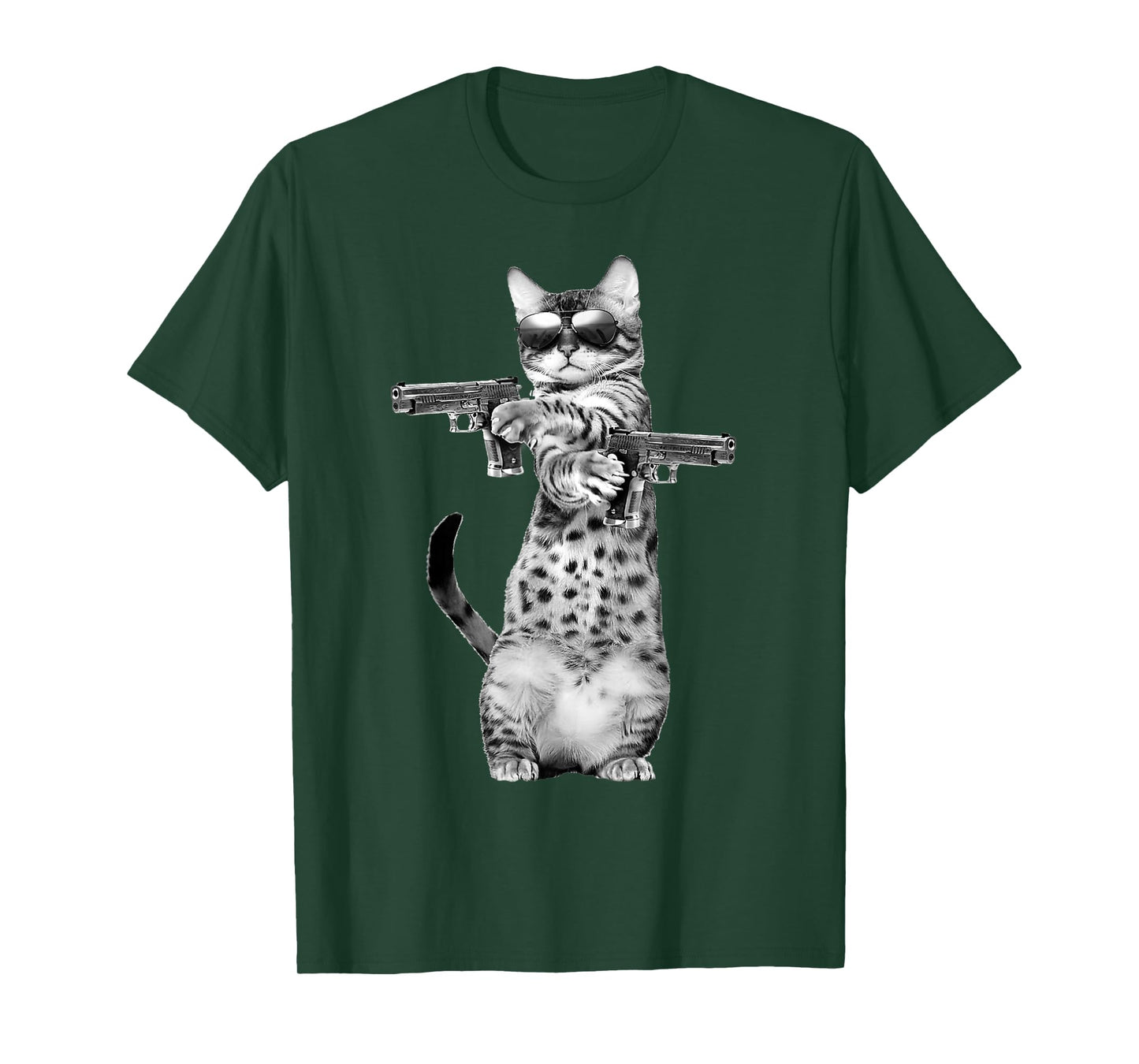 Funny Cat with Guns, Cats Lover T-Shirt