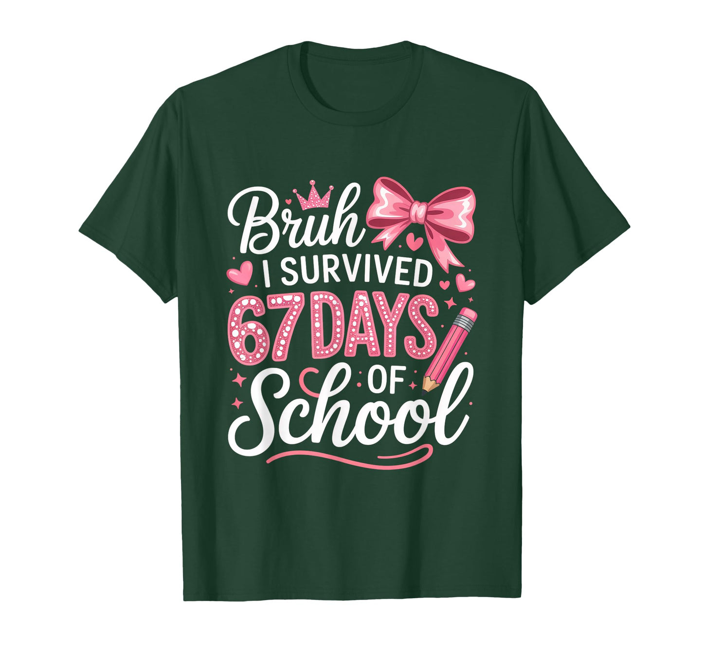 Bruh I Survived 67 Days of School Six Seven Meme Teacher T-Shirt