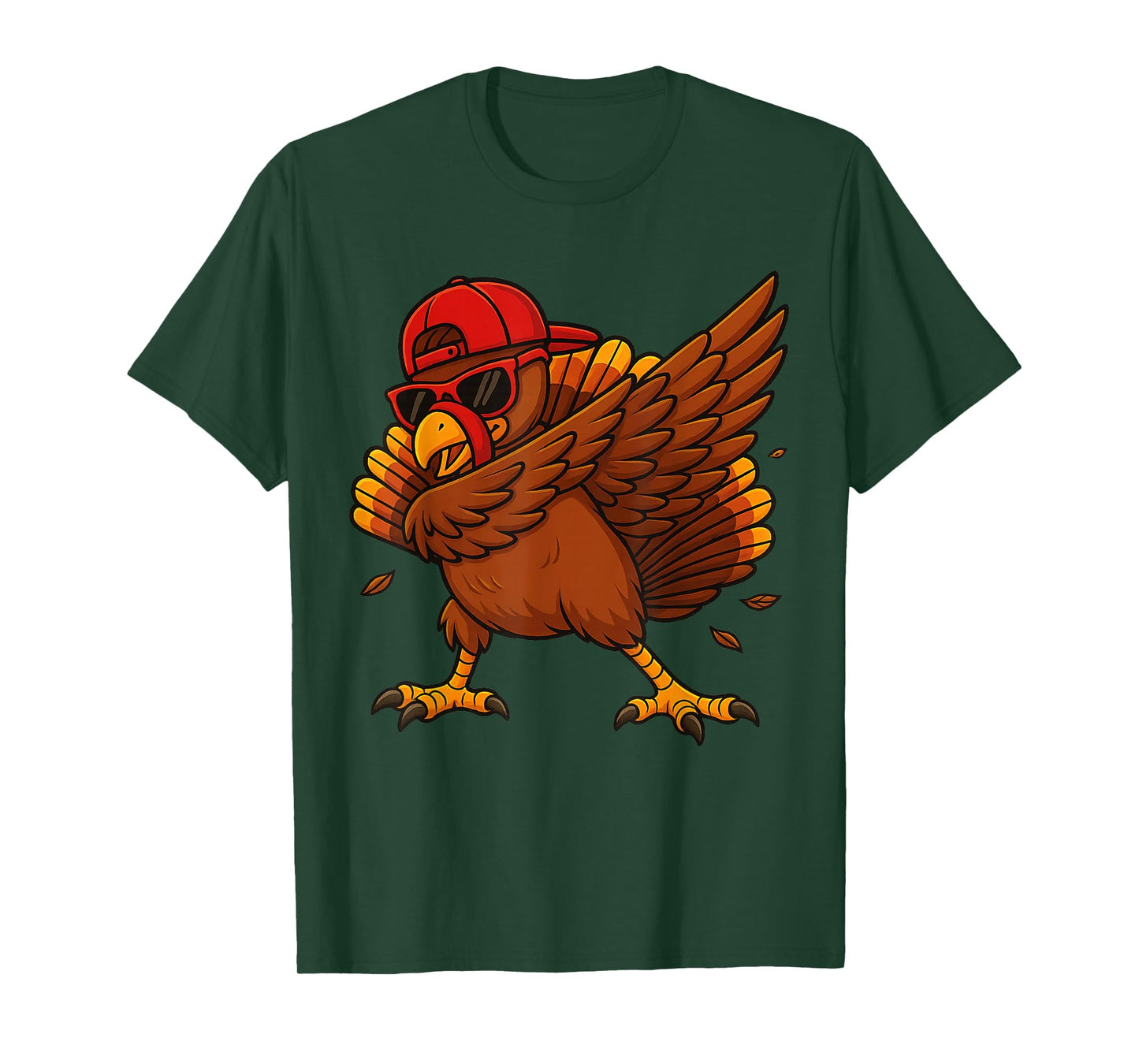 Dabbing Turkey Funny Mens Kids Boys Thanksgiving T-Shirt