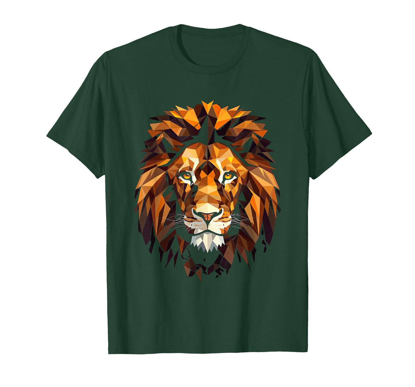 Lion Colourful Lion from Africa King of Animals Polygon T-Shirt