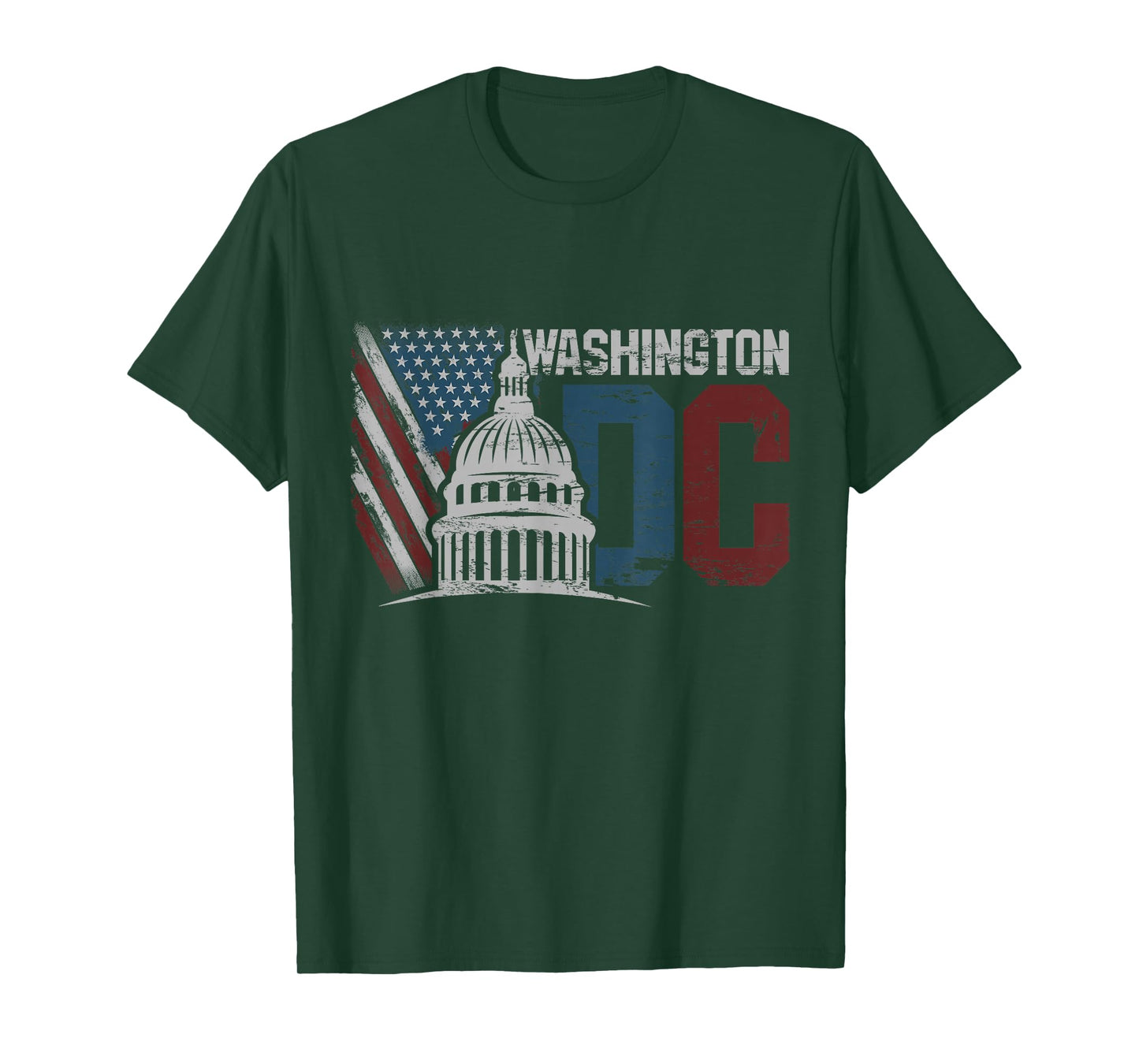 Washington DC Capitol Hill USA Flag Souvenir design T-Shirt