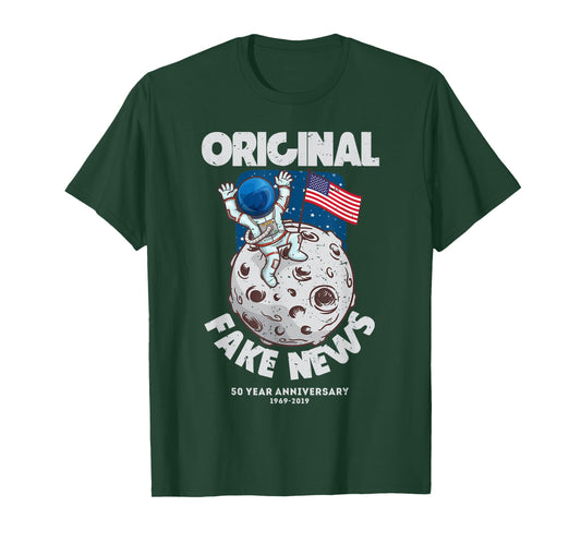 Apollo 11 Moon Landing Original Fake News T-Shirt