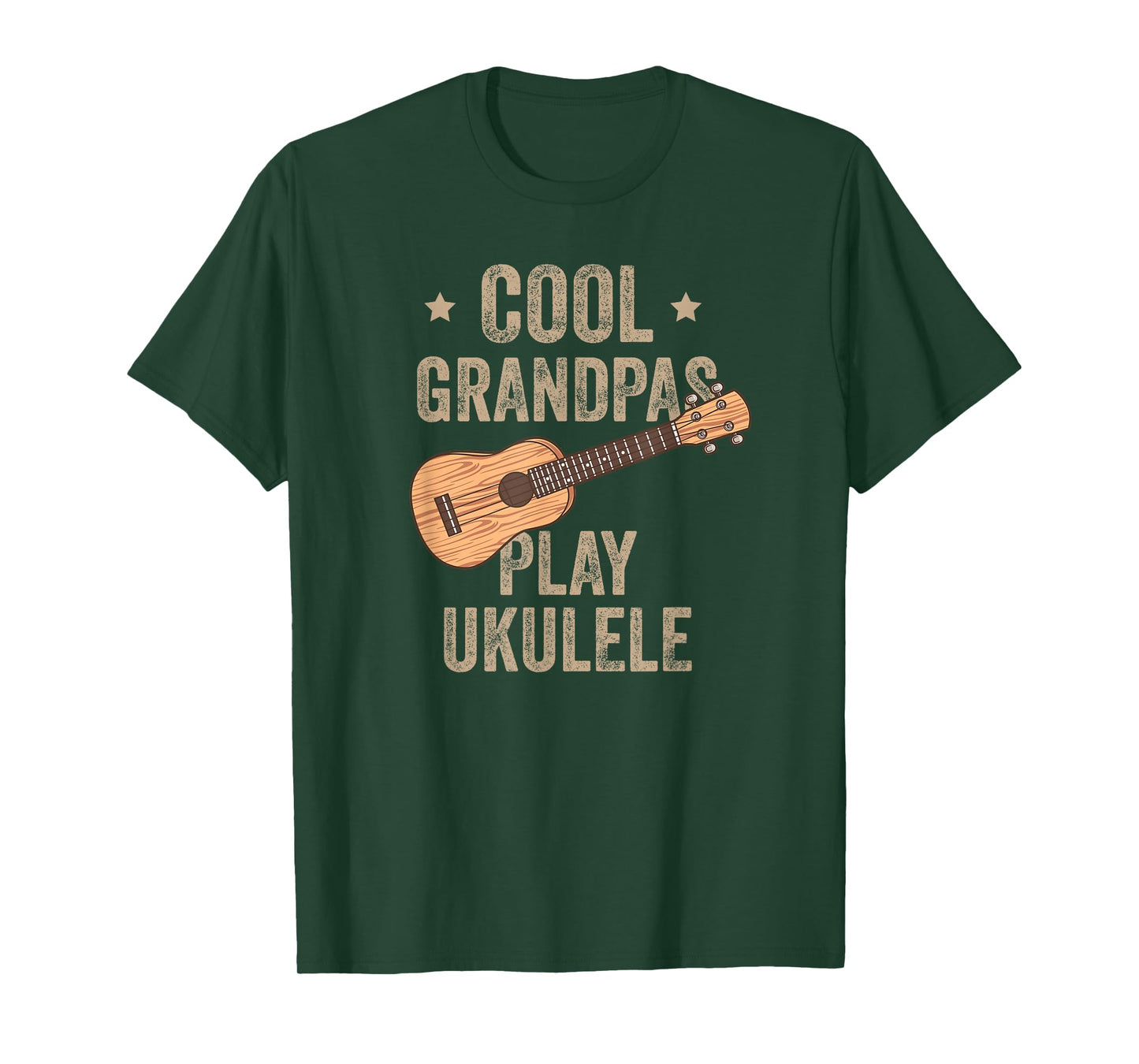 Cool Grandpas Play Ukulele Ukulele Music Guitar T-Shirt