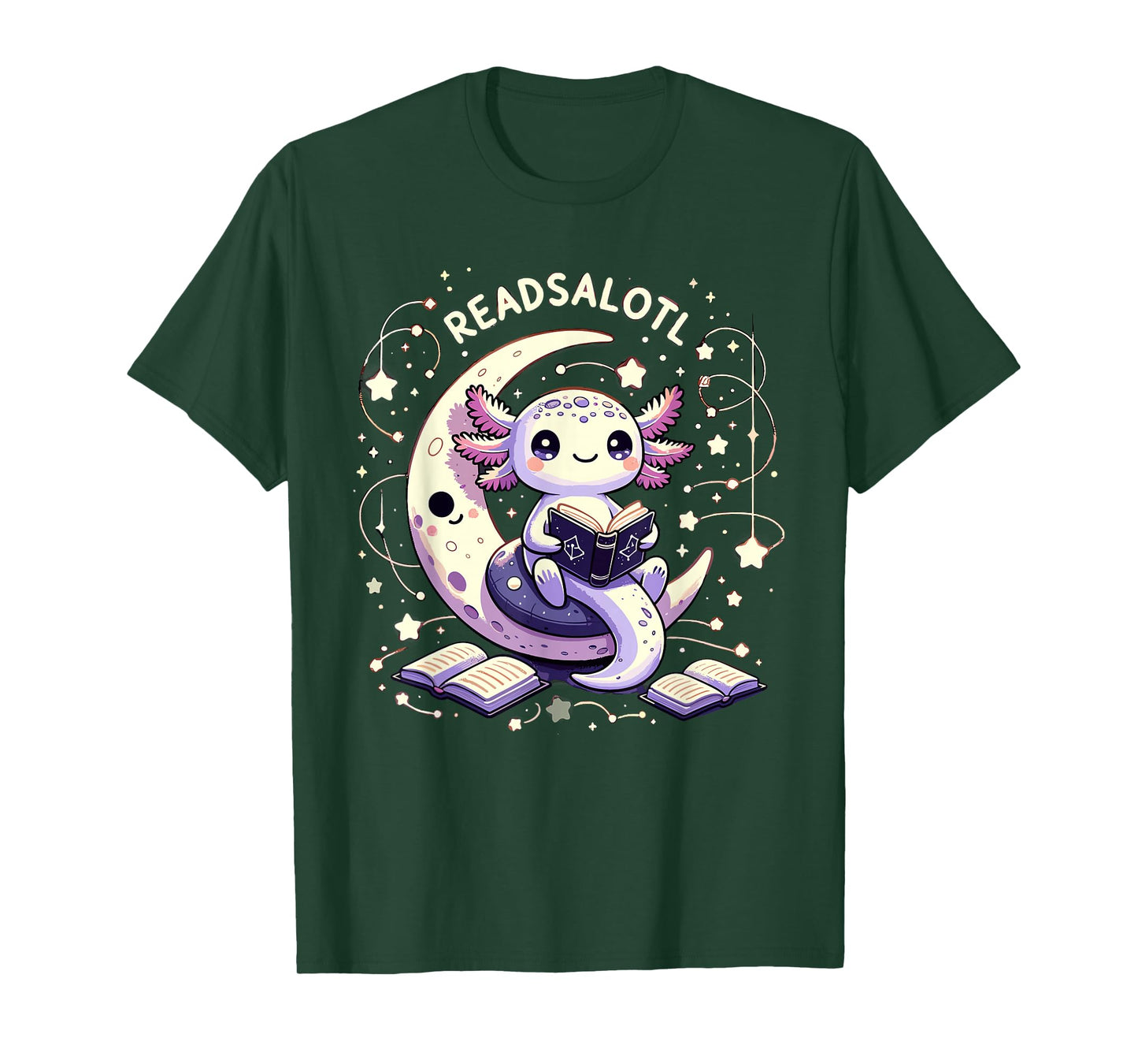 Axolotl Books Readsalotl Reading Bookworm Boys Girls Kids T-Shirt