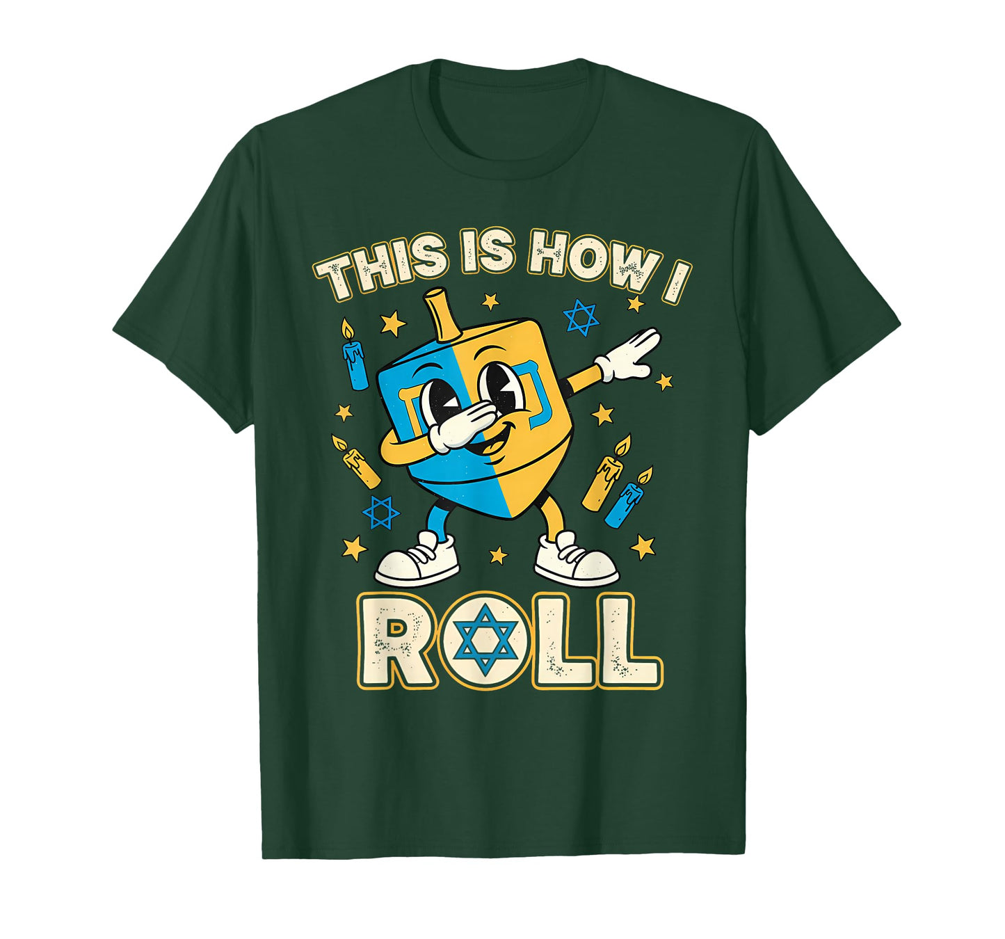 Funny Dreidel Dabbing Hanukkah Shirt Menorah Chanukah Jewish T-Shirt