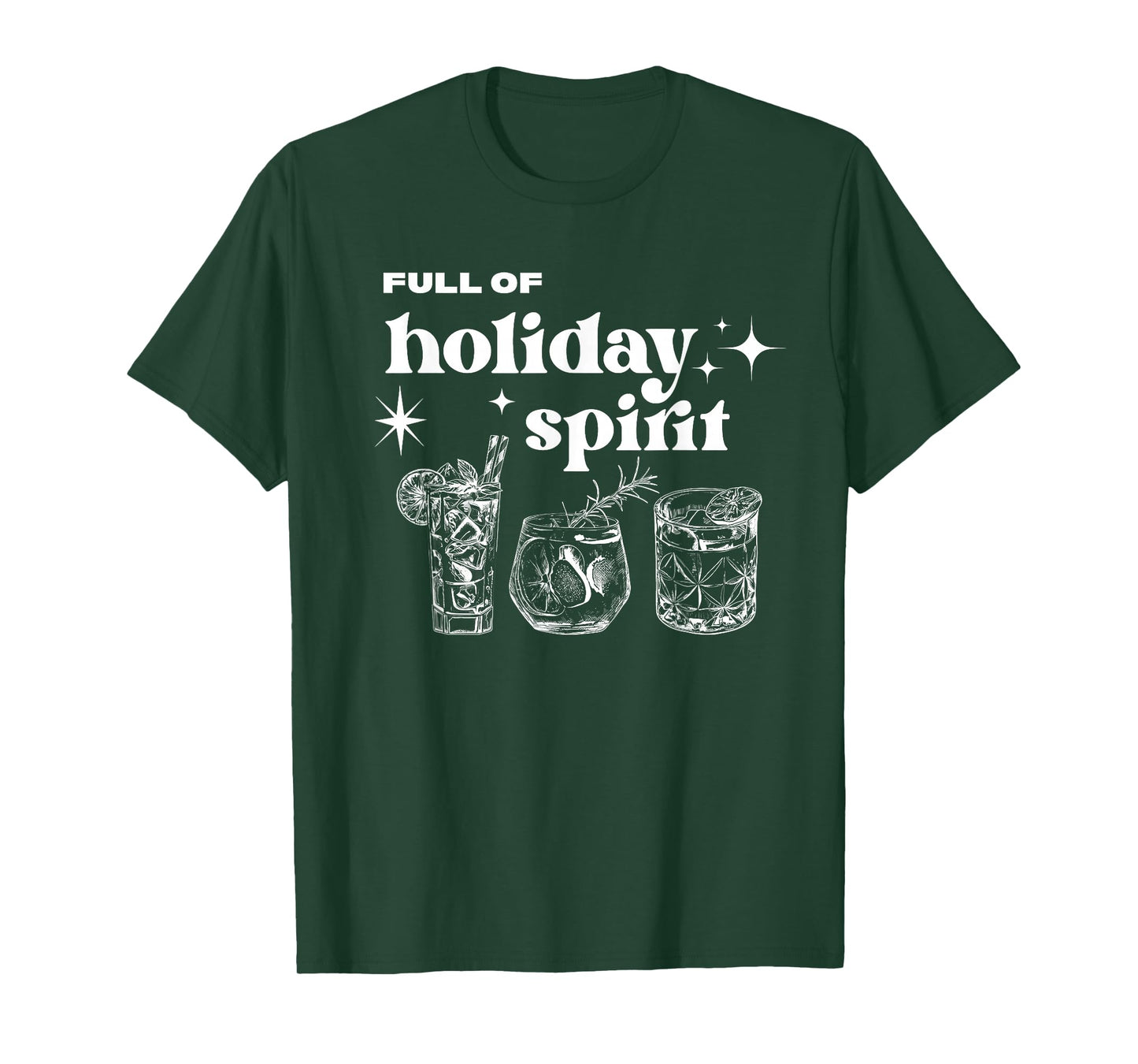 Christmas Full of Holiday Spirit Cocktail Club Women Men T-Shirt
