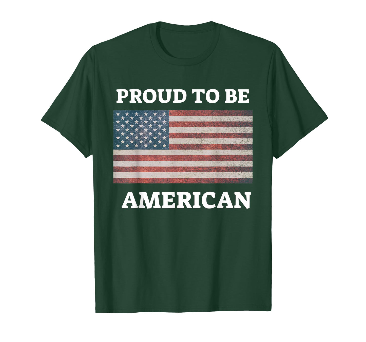 Patriotic USA Flag Proud To Be American Gift Citizen Veteran T-Shirt