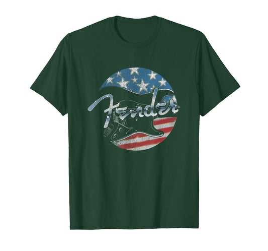 Fender 4th of July Red White & Rock Vintage Badge T-Shirt