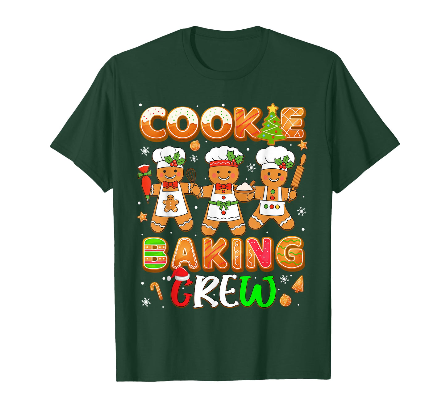 Cookie Baking Crew Funny Christmas Gingerbread Lovers T-Shirt