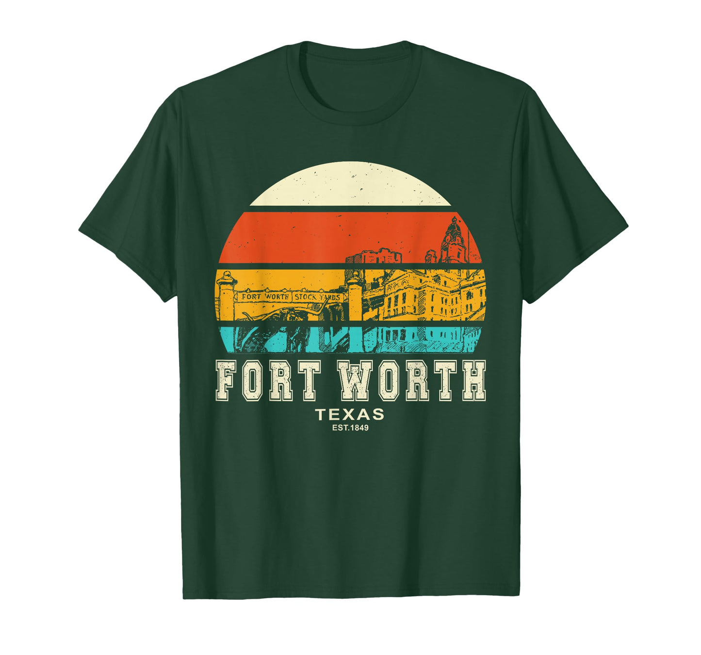 Fort Worth Stockyards Vintage T-Shirt, Small, Black