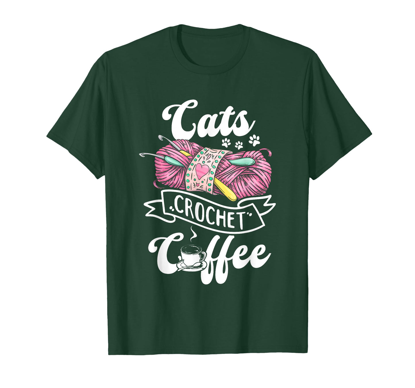 Cats Crochet Coffee - Cat Owner Crochet Lover T-Shirt