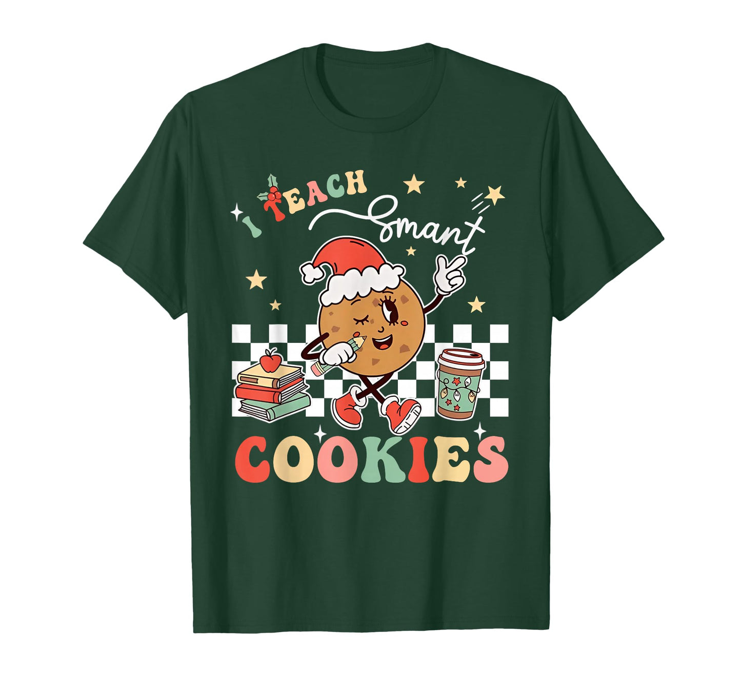 I Teach The Smart Cookies in The Batch Teacher Christmas T-Shirt
