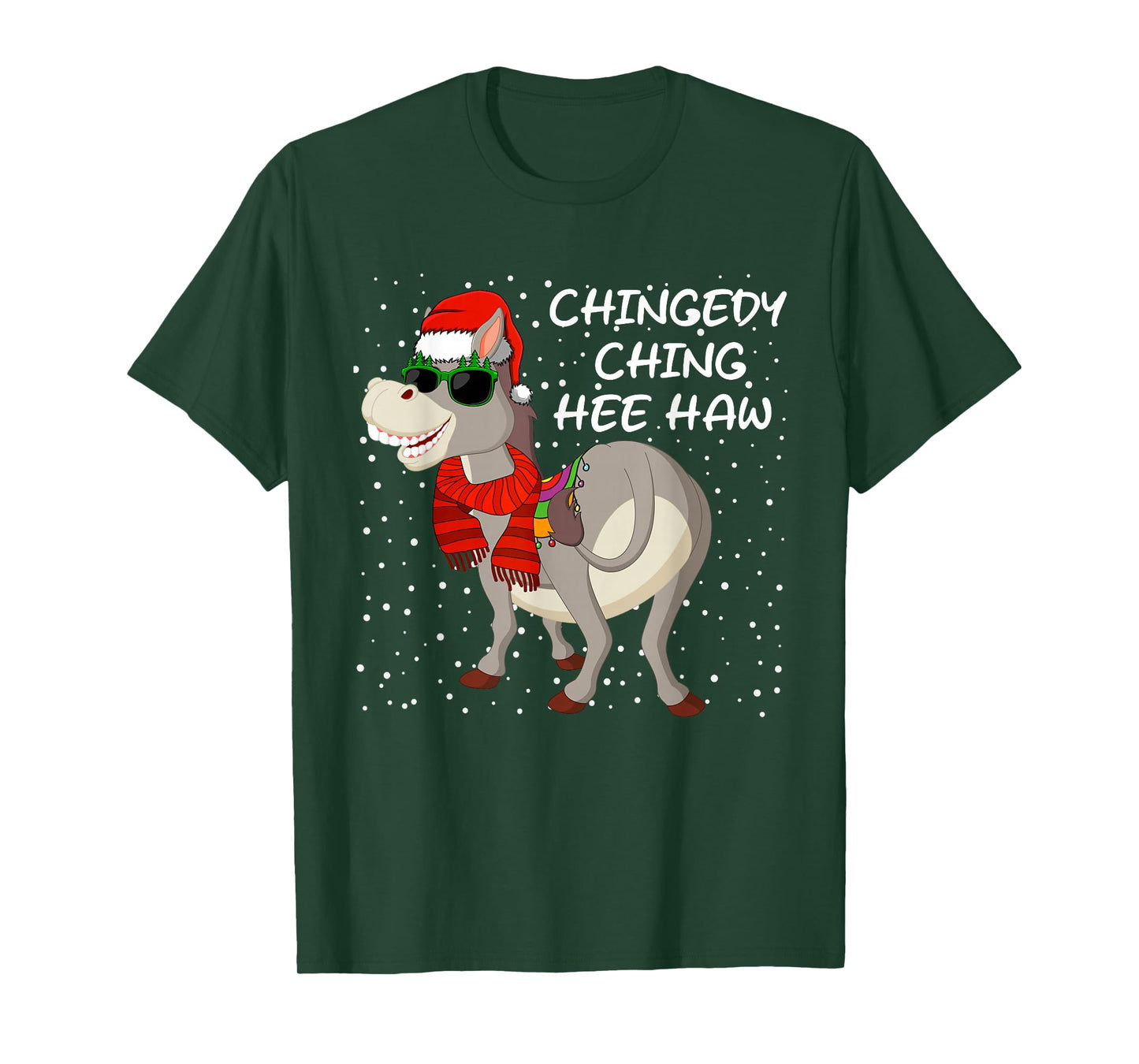 Christmas Donkey Italian Xmas Funny Donkey Lover Pajamas T-Shirt