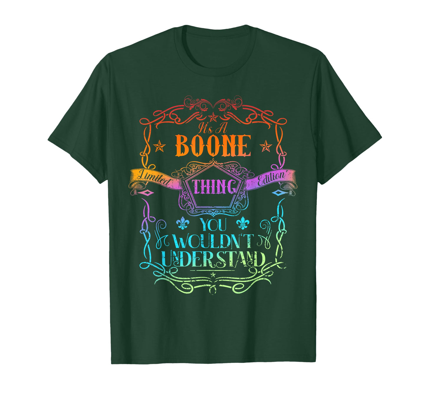 Boone Family Name I Love Boone Personalized Vintage T-Shirt