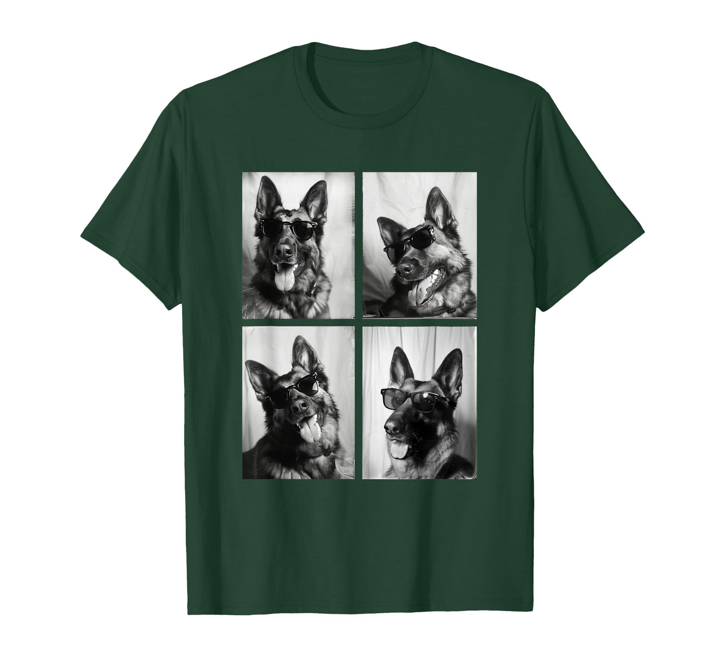 Funny German Shepherd Dogs Fashion with Sunglasses Pet Owner T-Shirt