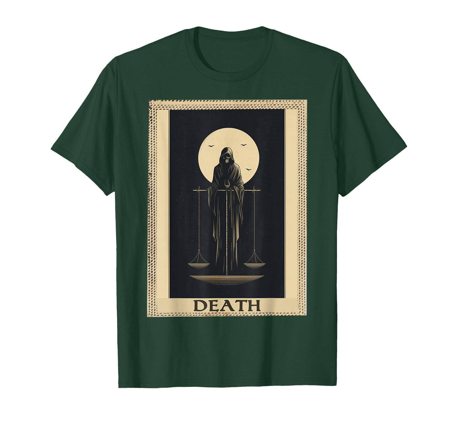 FoolsFate Unisex-Adults Death Zodiac T-Shirt, Black, Small, Short Sleeve, Regular Fit, Cotton 60% Polyester 40%