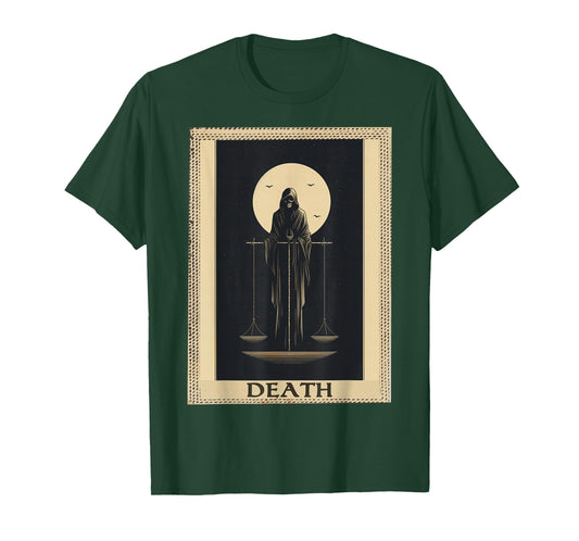 FoolsFate Unisex-Adults Death Zodiac T-Shirt, Black, Small, Short Sleeve, Regular Fit, Cotton 60% Polyester 40%