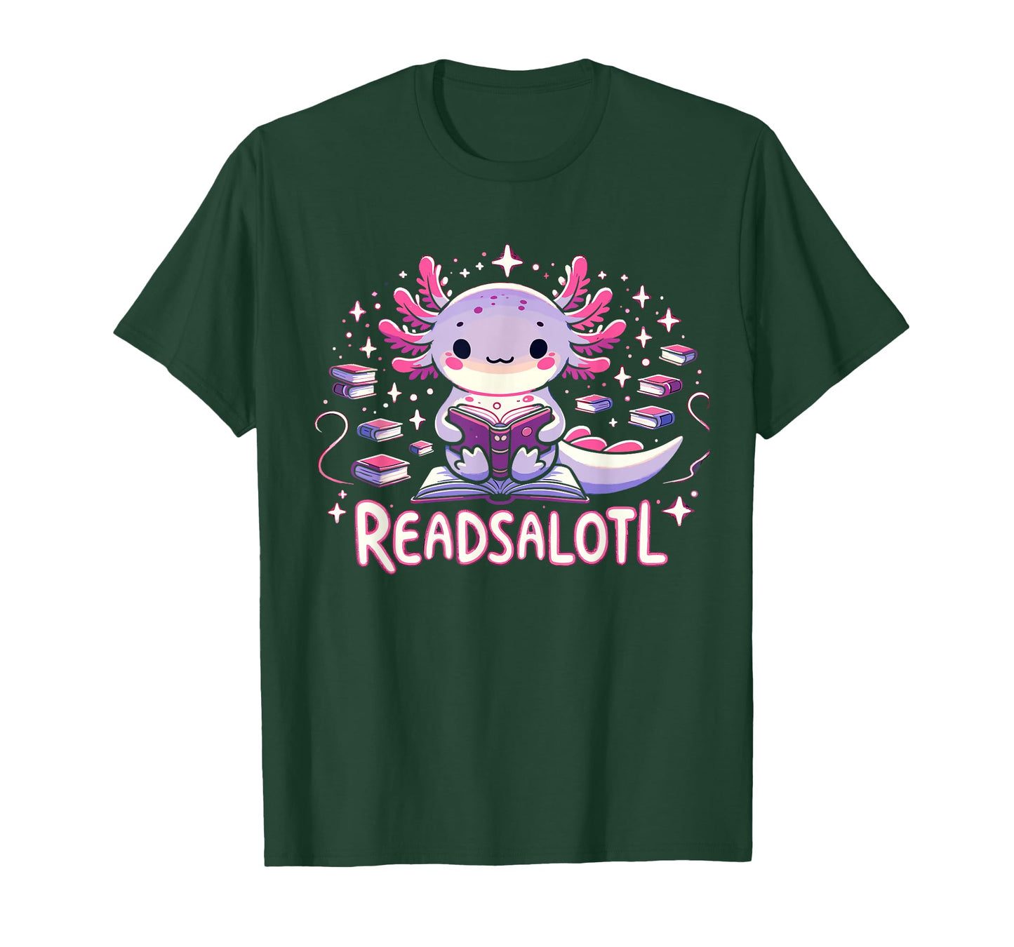 Axolotl Books Readsalotl Reading Bookworm Boys Girls Kids T-Shirt