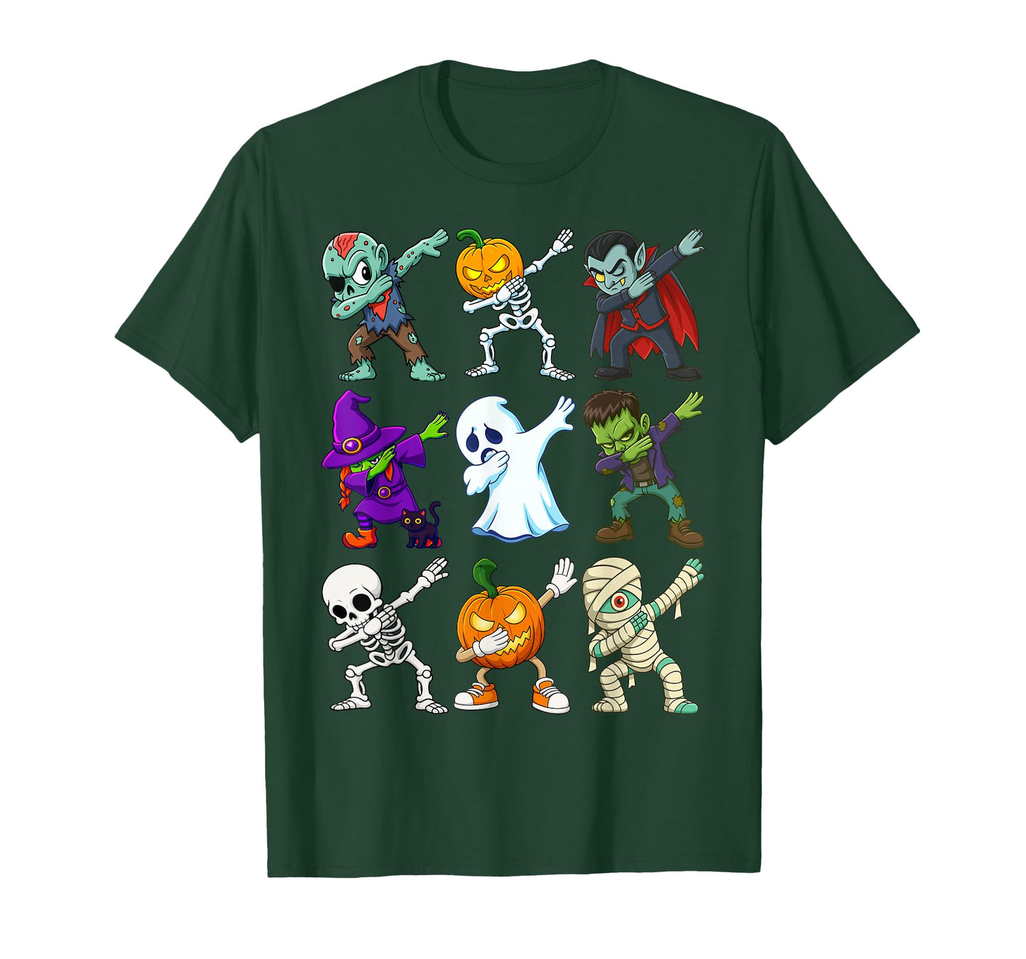 Dabbing Halloween Boys Skeleton Zombie Scary Pumpkin Mummy T-Shirt