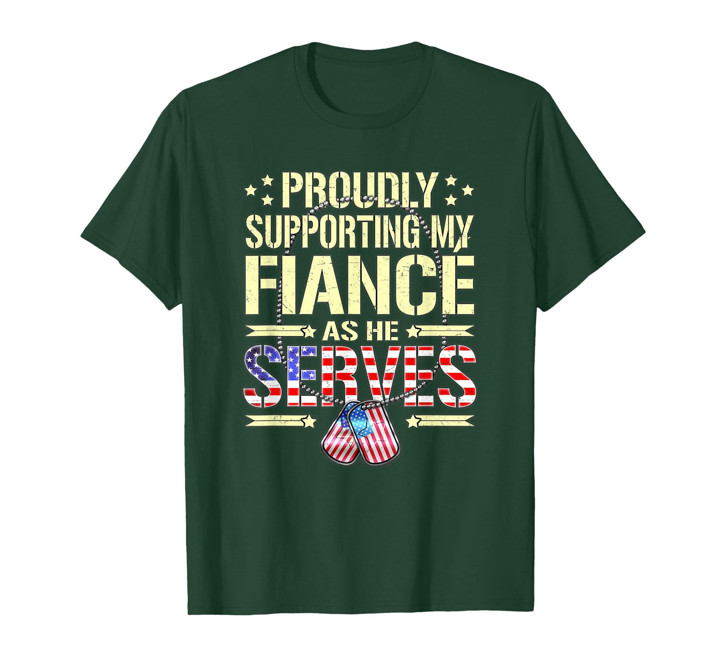 Supporting My Fiance As He Serves - Proud Army Fiancee Shirt T-Shirt