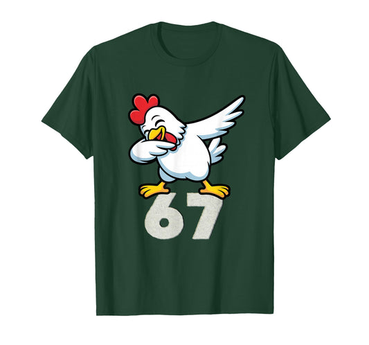 Funny Dabbing Chicken 6 7 Shirt – Kids 67 Farm Six Seven T-Shirt